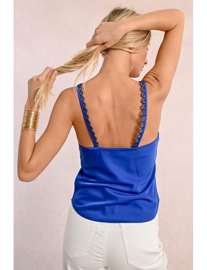 Lili Sidonio X Molly Bracken Caraco Avec Détails En Dentelle COBALT BLUE