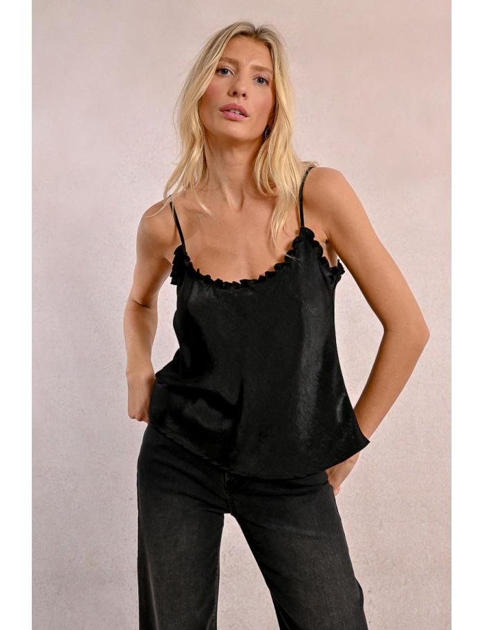 lili sidonio x molly bracken Caraco effet satiné BLACK