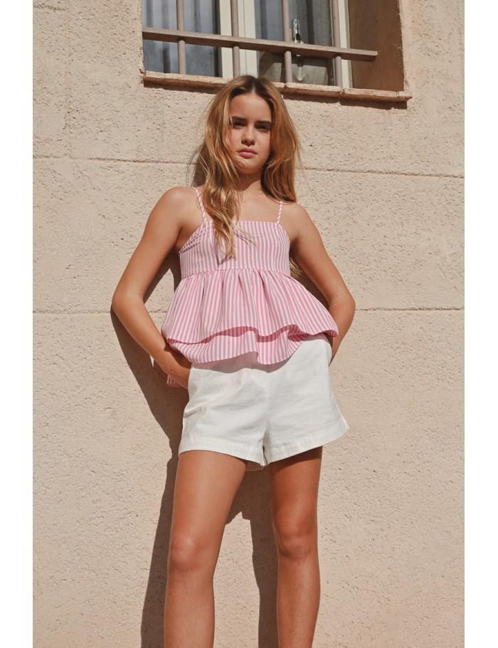 lili sidonio x molly bracken Caraco volanté à fines rayures PINK lili sidonio x molly bracken Caraco volanté à fines rayures PINK