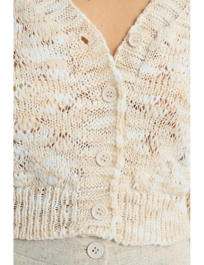 Lili Sidonio X Molly Bracken Cardigan En Laine Mélangée LIGHT BEIGE