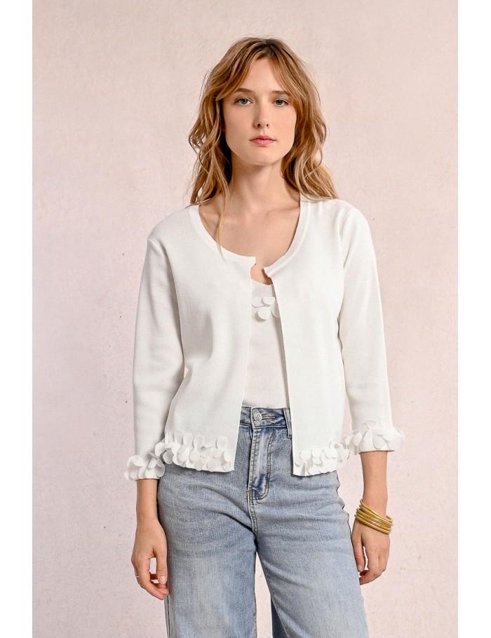 Lili Sidonio X Molly Bracken Cardigan Ouvert Et Fantaisie CORAL