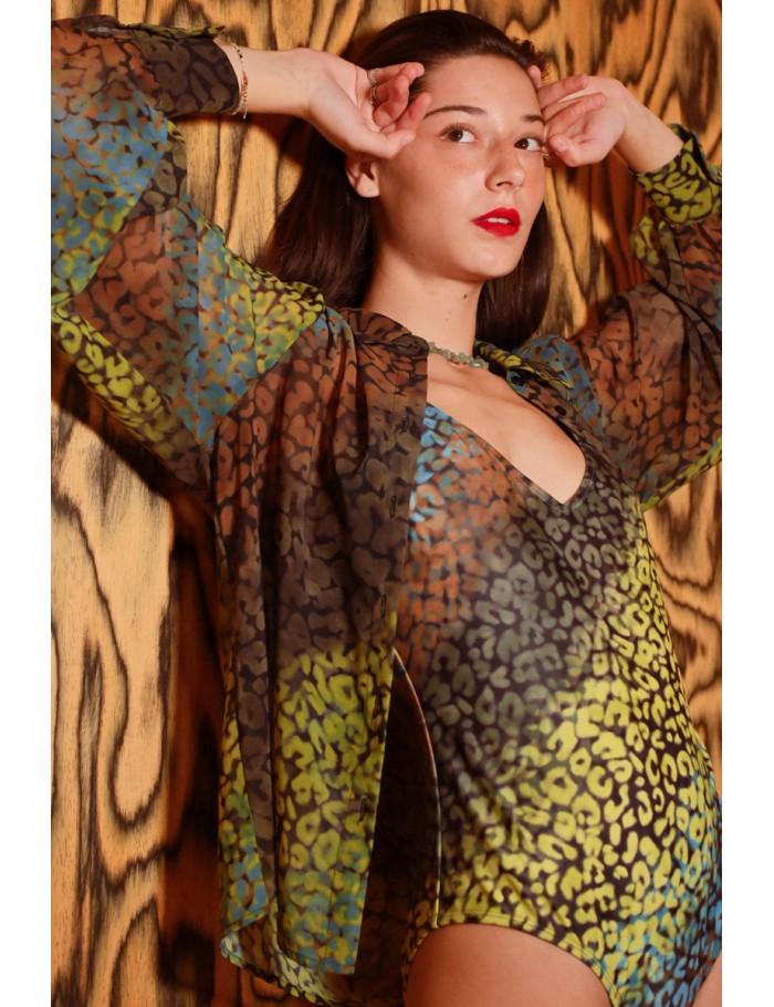 Lili Sidonio X Molly Bracken Chemise Imprimée En Transparence BLACK COZUMEL