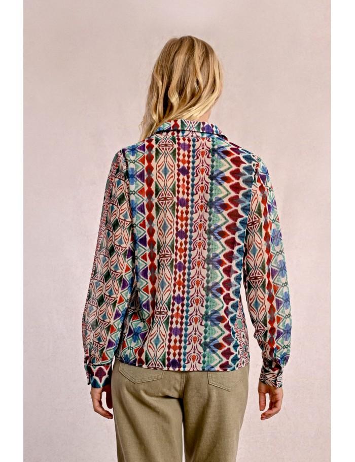 Lili Sidonio X Molly Bracken Chemise Imprimée Poches à Rabats MULTICO ELEA