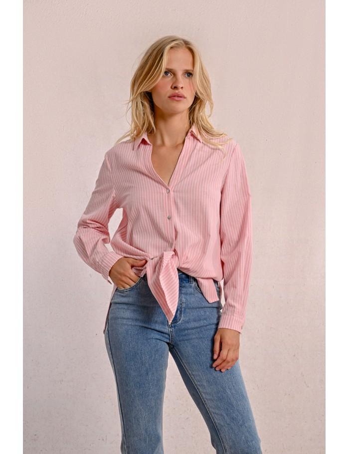 Lili Sidonio X Molly Bracken Chemise Longue Rayée PINK