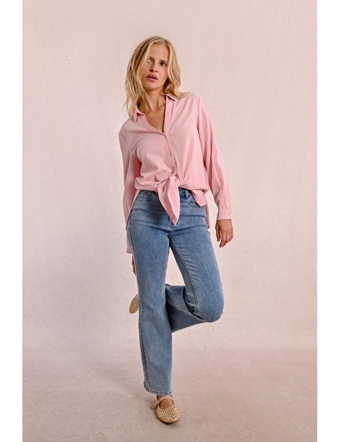 Lili Sidonio X Molly Bracken Chemise Longue Rayée PINK