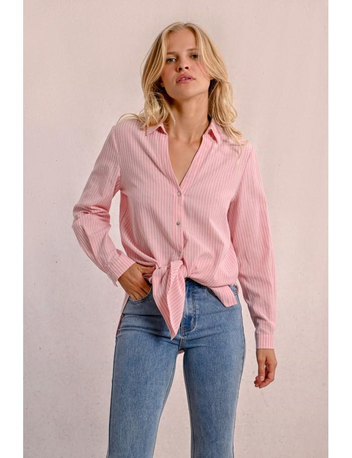 lili sidonio x molly bracken Chemise longue rayée PINK