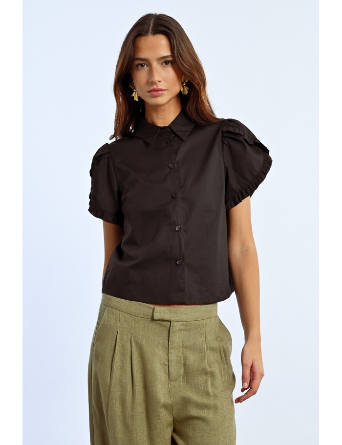 Lili Sidonio X Molly Bracken Chemise Manches Ballons BLACK