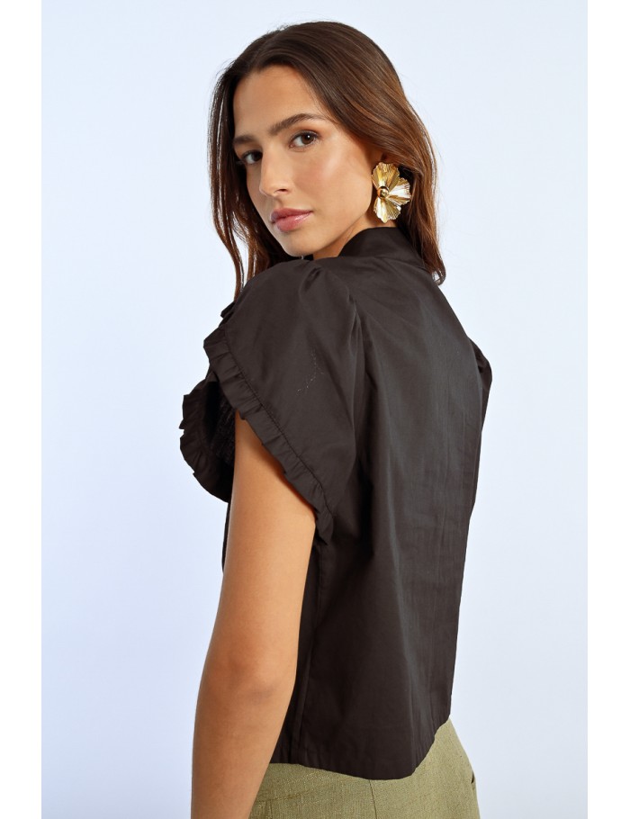 Lili Sidonio X Molly Bracken Chemise Manches Ballons BLACK