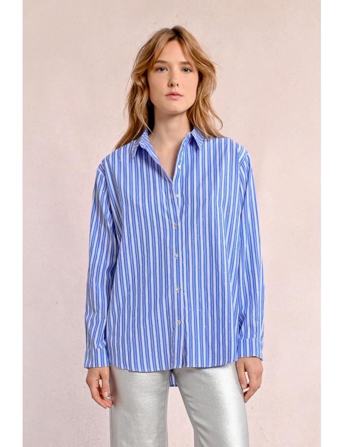 Lili Sidonio X Molly Bracken Chemise Oversize à Rayures LIGHT BLUE
