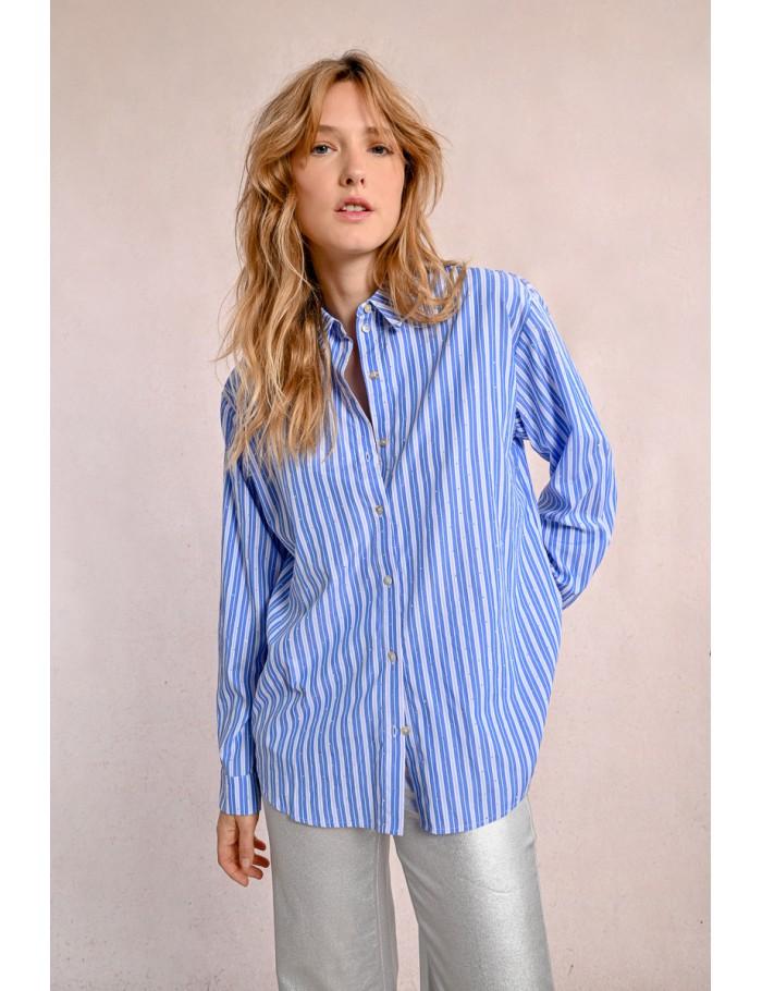 Lili Sidonio X Molly Bracken Chemise Oversize à Rayures LIGHT BLUE