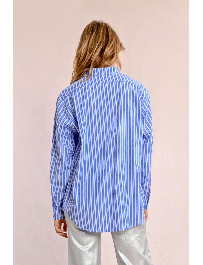 Lili Sidonio X Molly Bracken Chemise Oversize à Rayures LIGHT BLUE