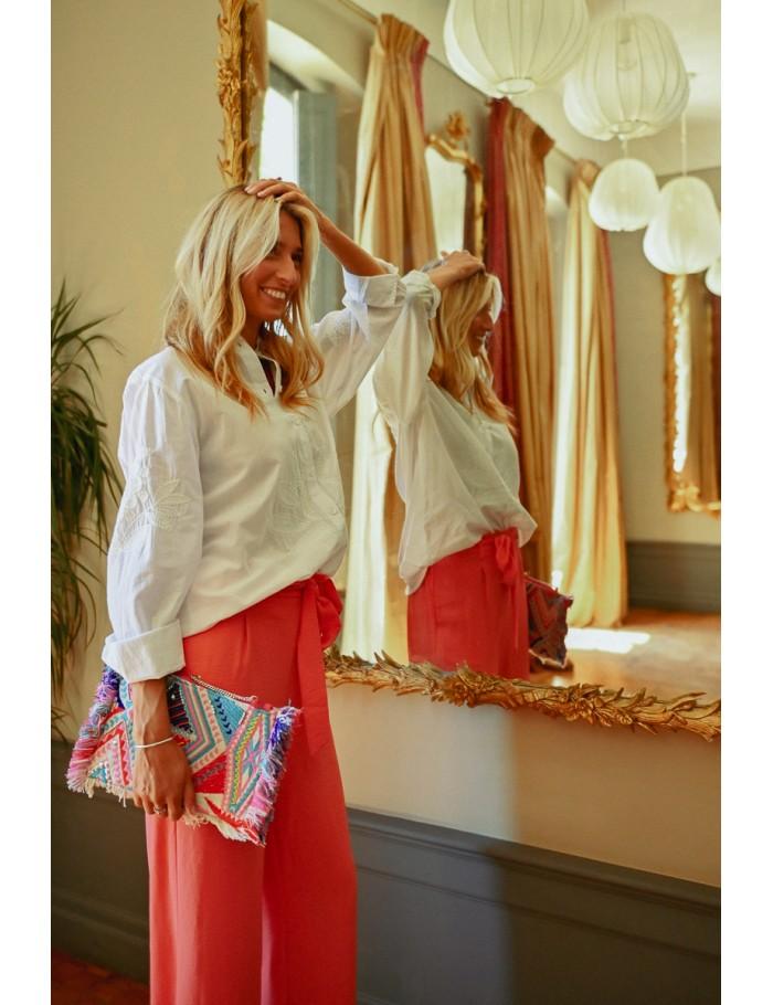 Lili Sidonio X Molly Bracken Chemise Oversize Avec Des Broderies WHITE