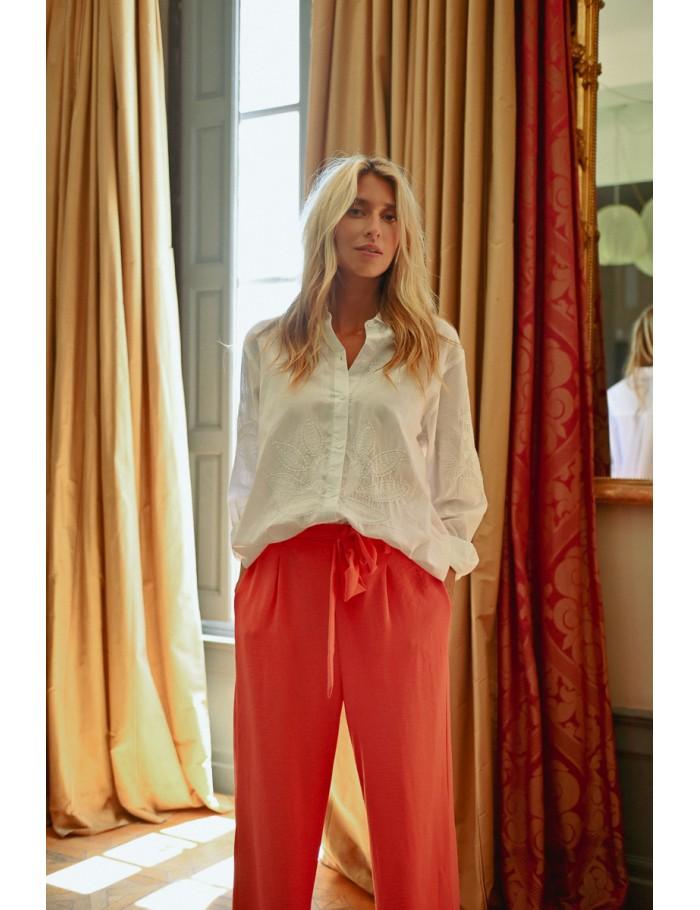 lili sidonio x molly bracken Chemise oversize avec des broderies WHITE