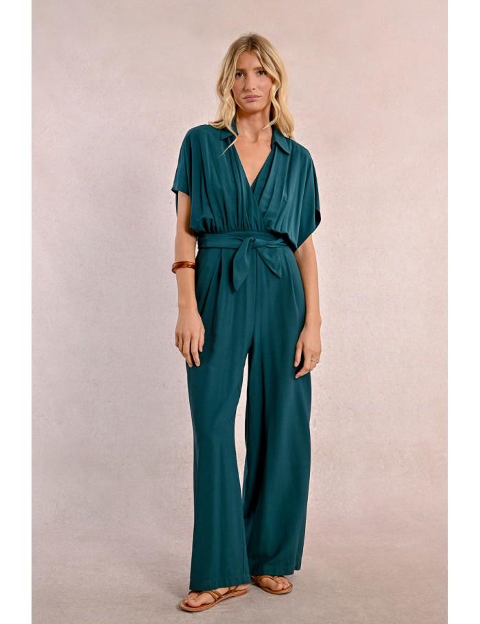 Lili Sidonio X Molly Bracken Combi Pantalon Large PETROL BLUE