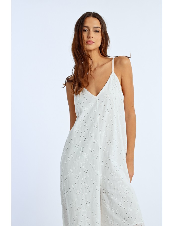 Lili Sidonio X Molly Bracken Combinaison Longue Brodée WHITE