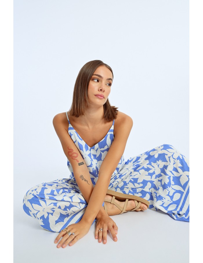 Lili Sidonio X Molly Bracken Combinaison Pantalon à Bretelles BLUE HOLBOX