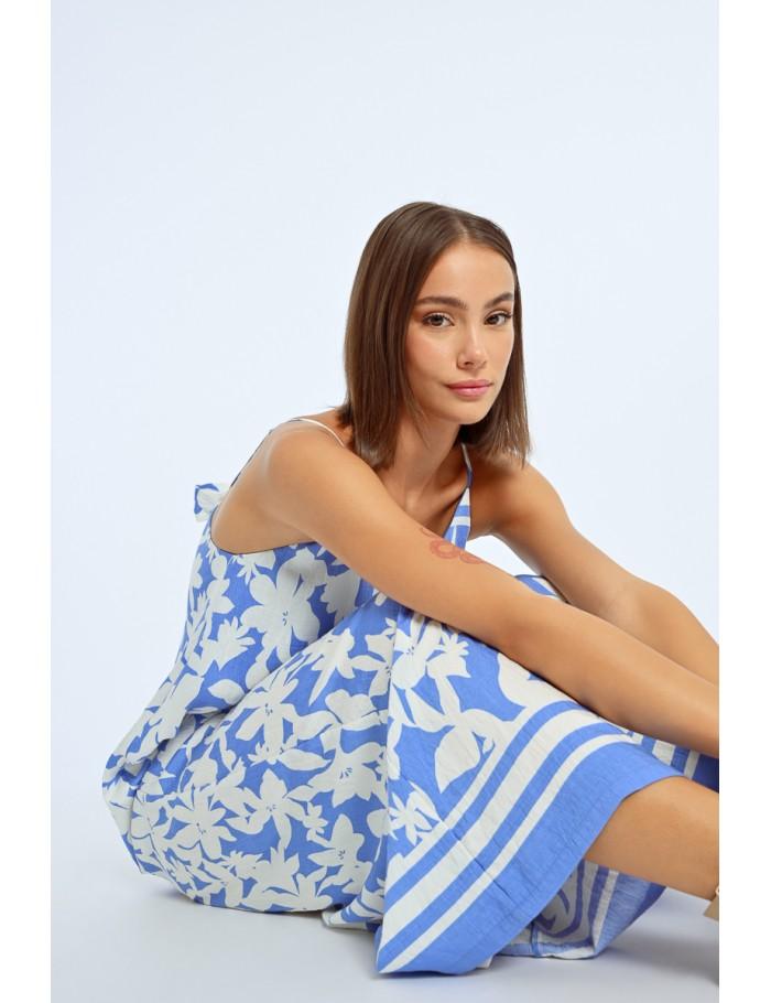 Lili Sidonio X Molly Bracken Combinaison Pantalon à Bretelles BLUE HOLBOX