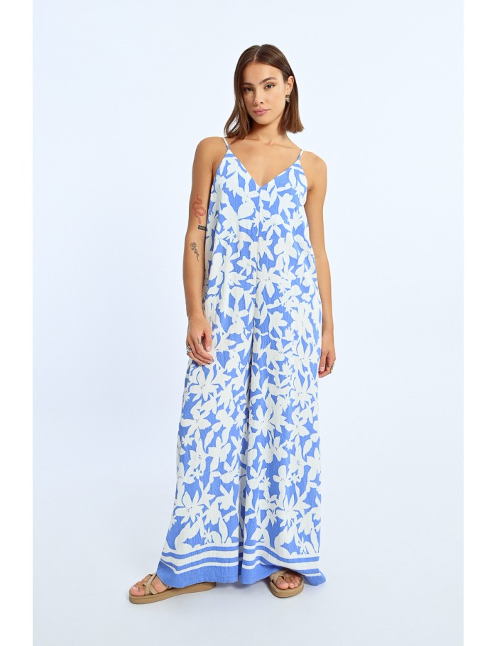 lili sidonio x molly bracken Combinaison pantalon à bretelles BLUE HOLBOX