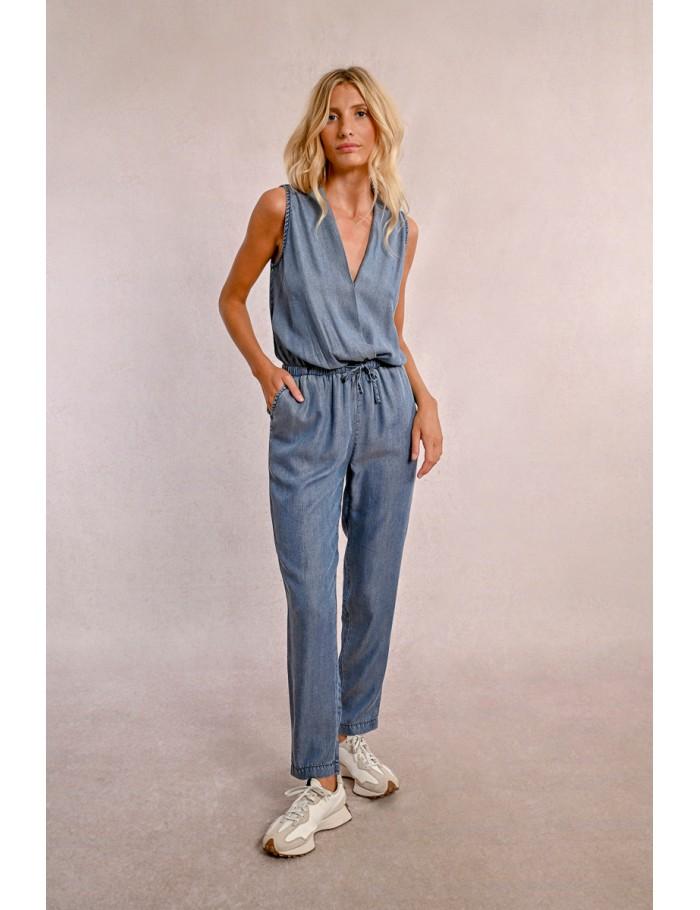 Lili Sidonio X Molly Bracken Combinaison Pantalon En Tencel DENIM BLUE