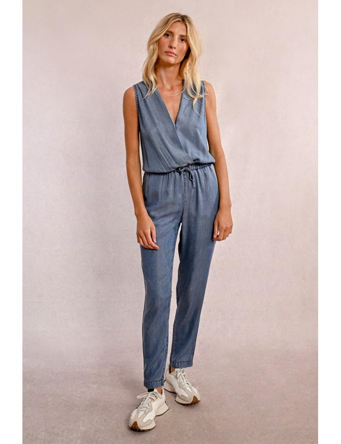 Lili Sidonio X Molly Bracken Combinaison Pantalon En Tencel DENIM BLUE