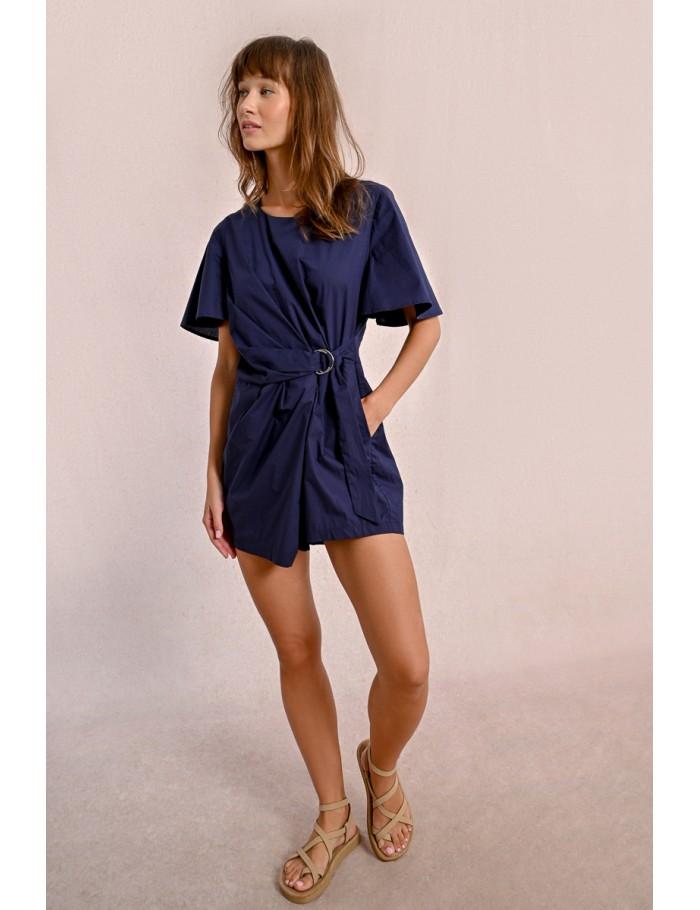 Lili Sidonio X Molly Bracken Combinaison Short Nouable à La Taille NAVY BLUE