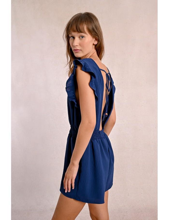 Lili Sidonio X Molly Bracken Combishort Dos Nu NAVY BLUE