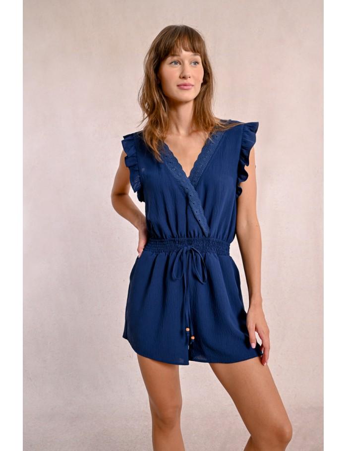 lili sidonio x molly bracken Combishort dos nu NAVY BLUE