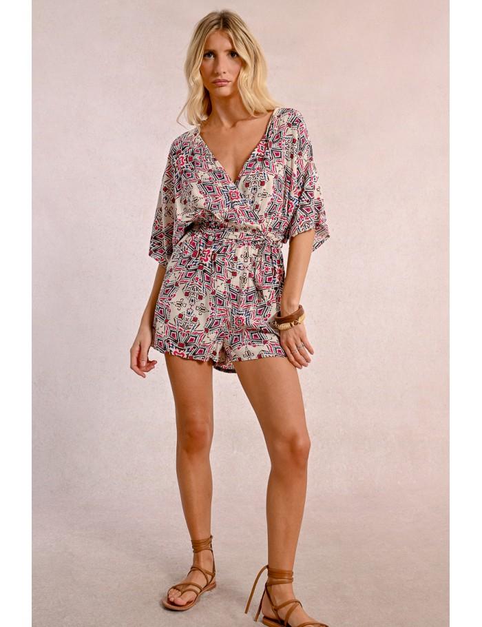 lili sidonio x molly bracken Combishort fluide CREAM PADMA