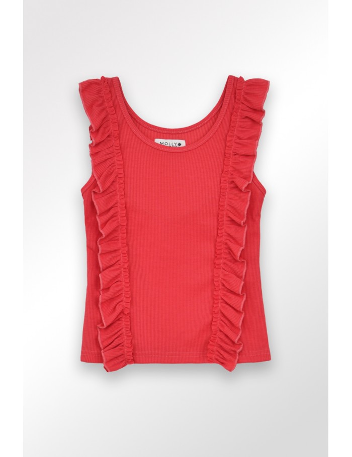 Lili Sidonio X Molly Bracken Débardeur à Volants CORAL