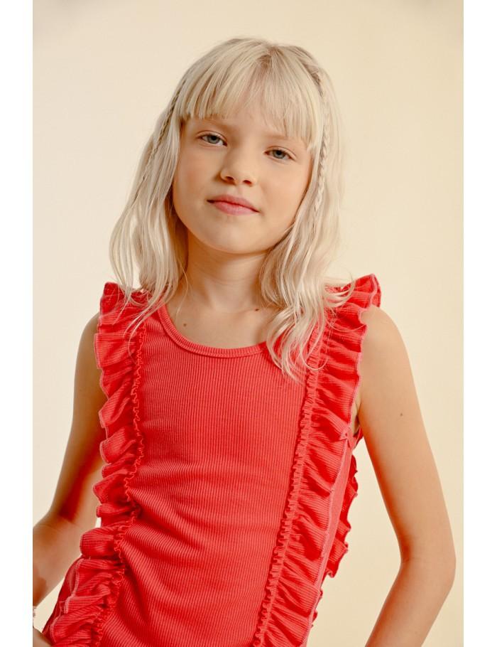 lili sidonio x molly bracken Débardeur à volants CORAL lili sidonio x molly bracken Débardeur à volants CORAL