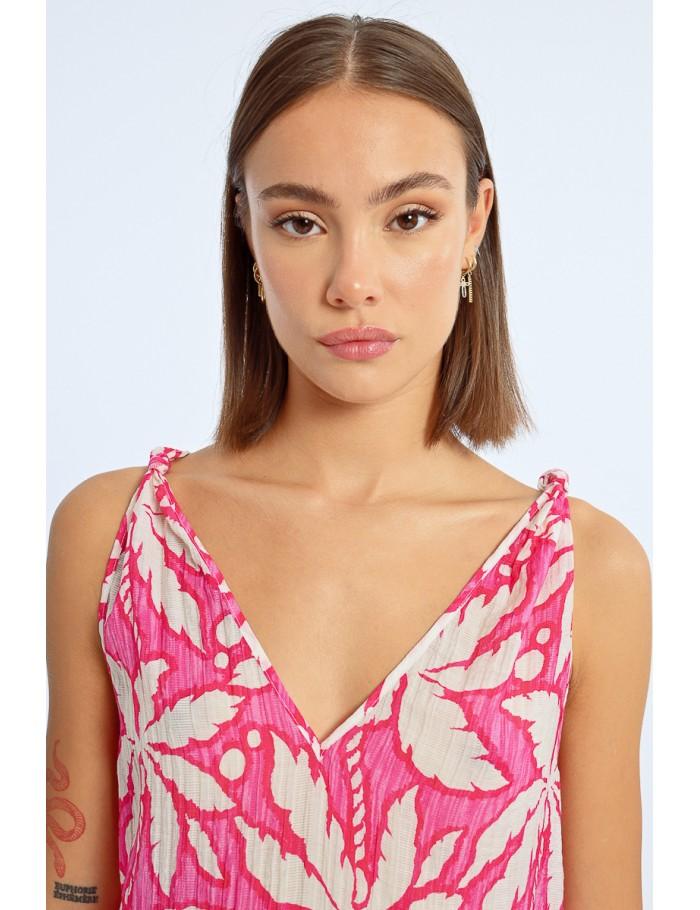 Lili Sidonio X Molly Bracken Débardeur Aux épaules Nouées PINK CARACOL