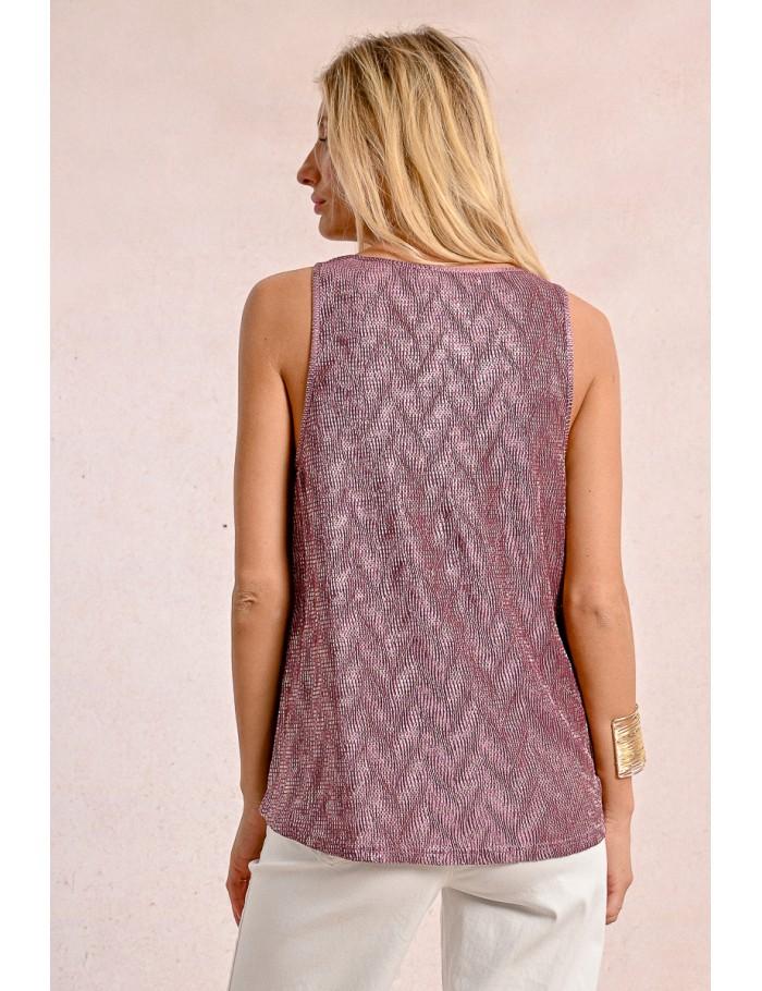 Lili Sidonio X Molly Bracken Débardeur Brillant DARK PINK