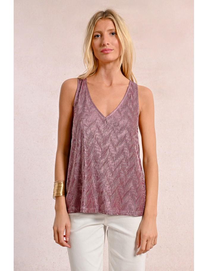 Lili Sidonio X Molly Bracken Débardeur Brillant DARK PINK