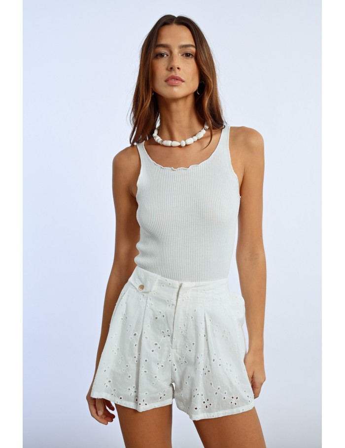 Lili Sidonio X Molly Bracken Débardeur Côtelé BLACK