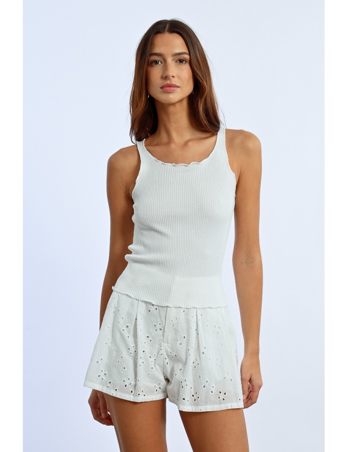 Lili Sidonio X Molly Bracken Débardeur Côtelé BLACK