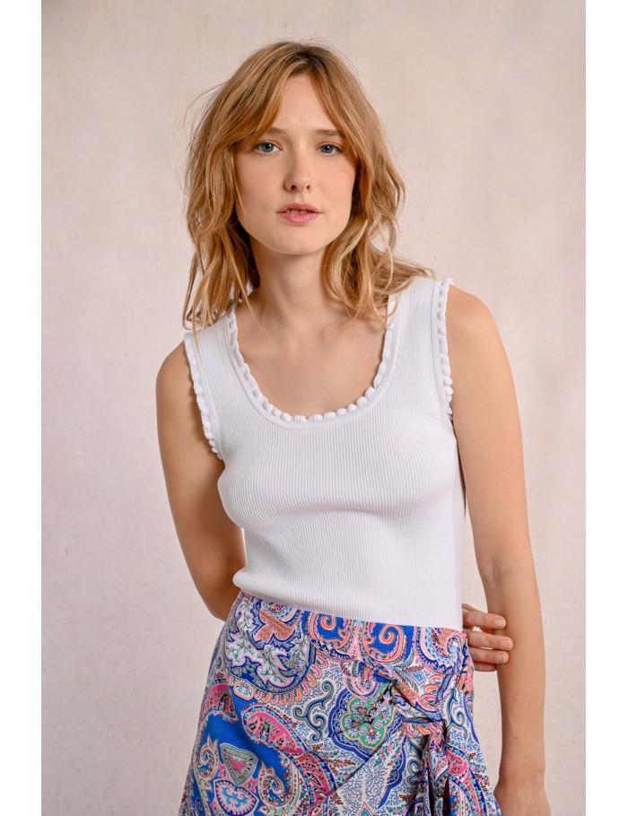 Lili Sidonio X Molly Bracken Débardeur Côtelé NAVY BLUE