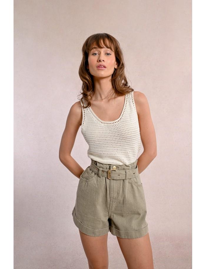 Lili Sidonio X Molly Bracken Débardeur En Crochet BLACK