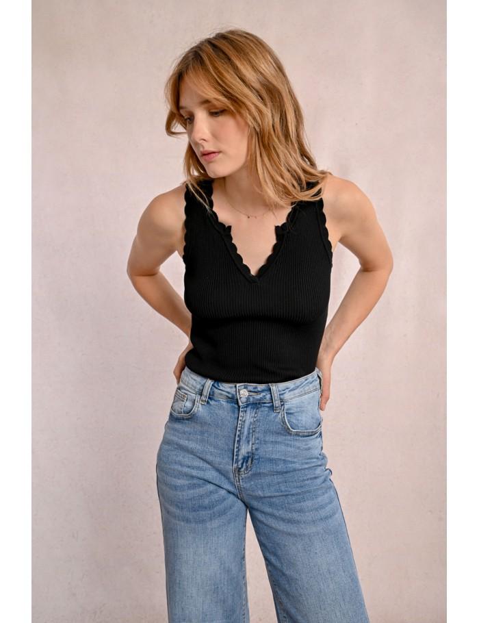 Lili Sidonio X Molly Bracken Débardeur En Maille BLACK