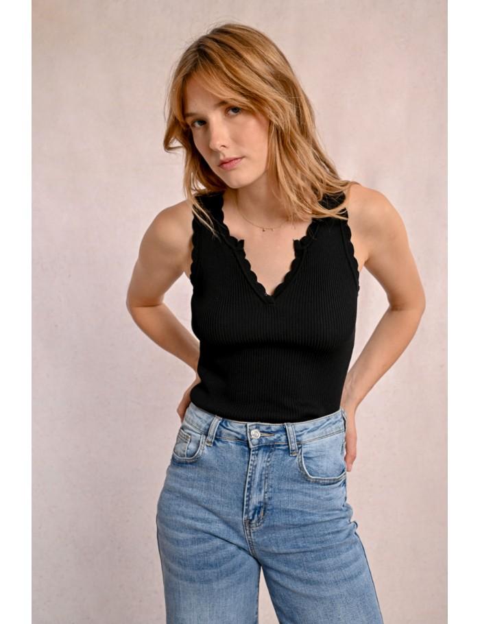 Lili Sidonio X Molly Bracken Débardeur En Maille BLACK