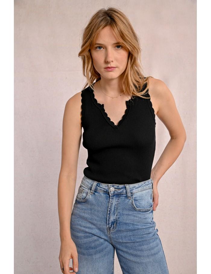 Lili Sidonio X Molly Bracken Débardeur En Maille BLACK