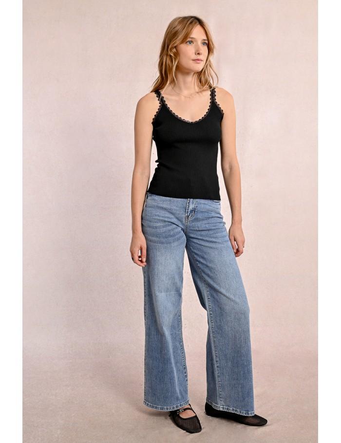 lili sidonio x molly bracken Débardeur en maille DENIM BLUE lili sidonio x molly bracken Débardeur en maille DENIM BLUE