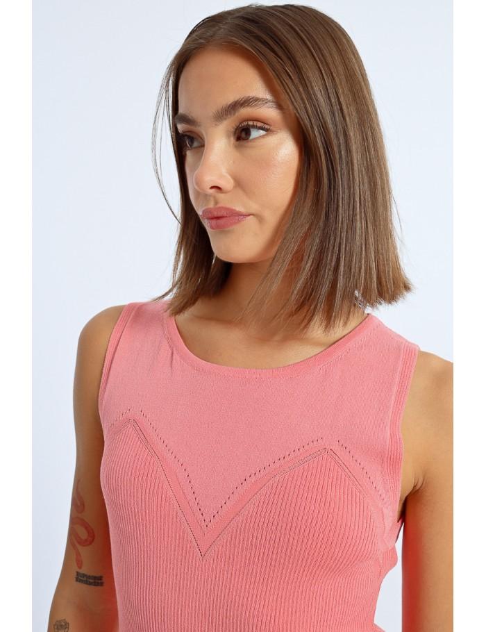 Lili Sidonio X Molly Bracken Débardeur En Maille Fantaisie BLUE