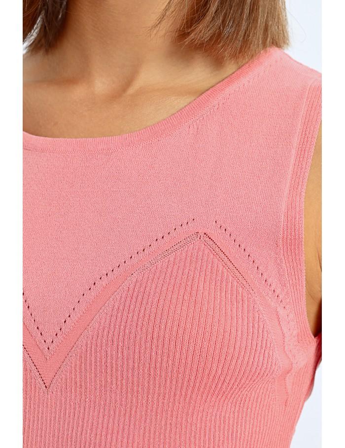 Lili Sidonio X Molly Bracken Débardeur En Maille Fantaisie BLUE