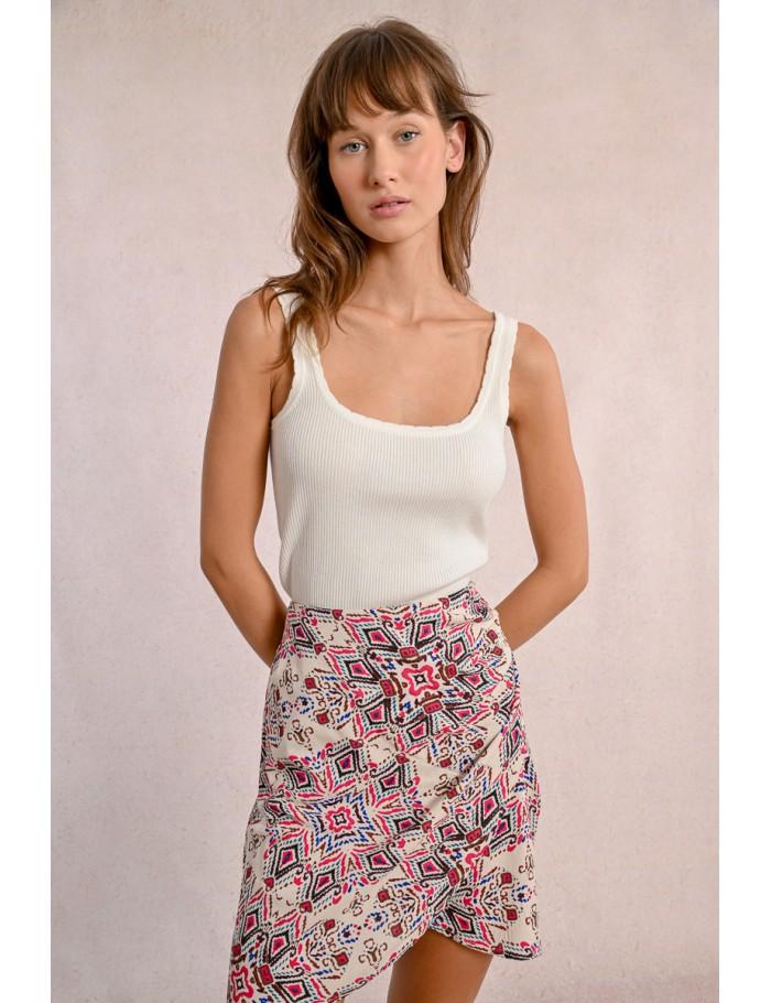 Lili Sidonio X Molly Bracken Débardeur Fin En Maille Côtelée BLACK