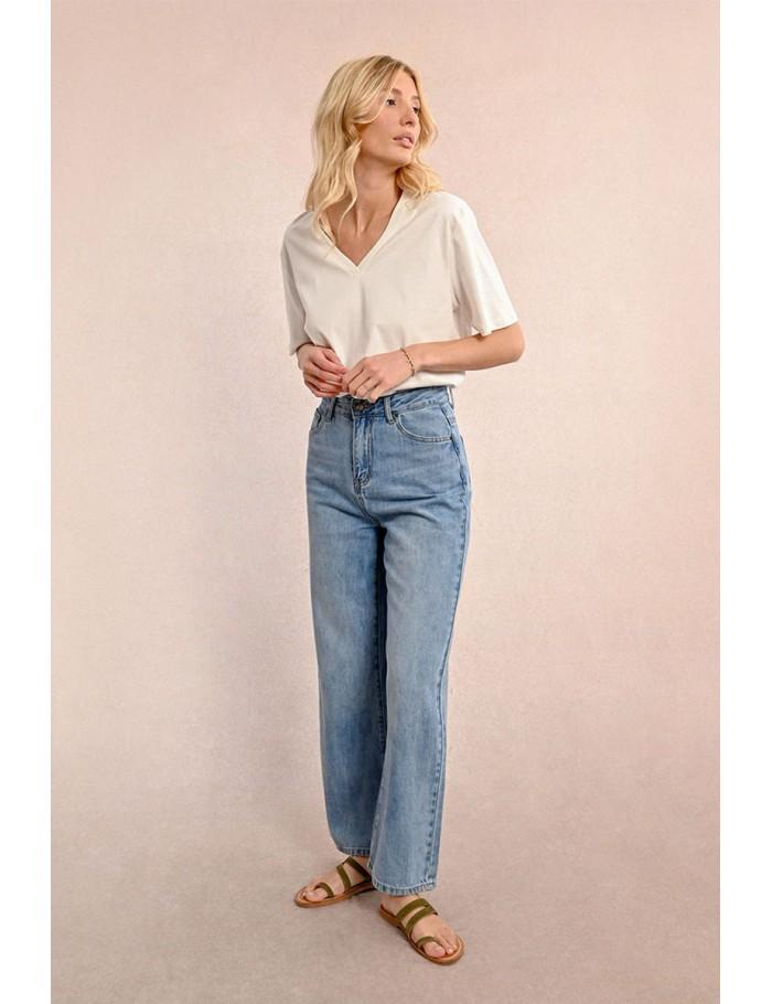 lili sidonio x molly bracken Denim droit DENIM BLUE