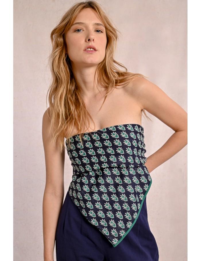 Lili Sidonio X Molly Bracken Foulard Imprimé Ethnique BLACK