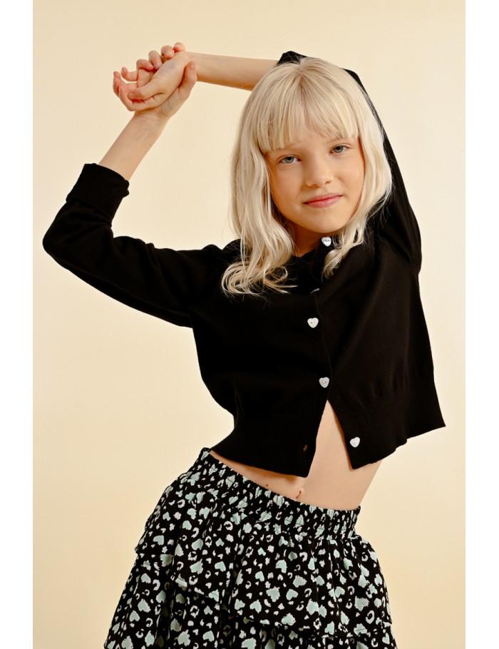 Lili Sidonio X Molly Bracken Gilet En Maille Boutons Cœur CORAL