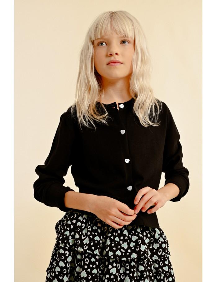 Lili Sidonio X Molly Bracken Gilet En Maille Boutons Cœur CORAL