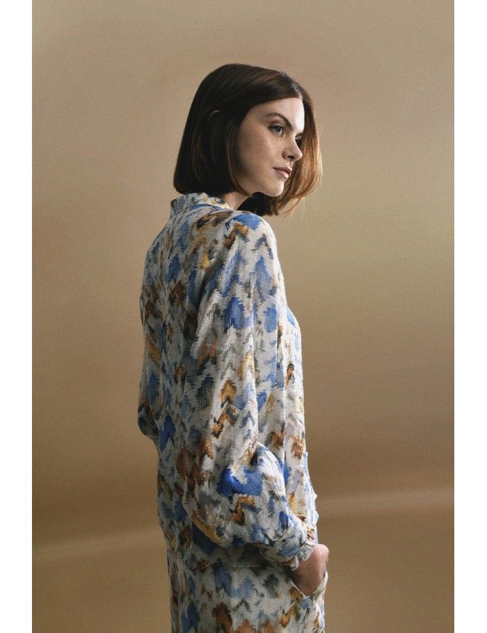 Lili Sidonio X Molly Bracken Haut Imprimé OFFWHITE VENICE BEACH