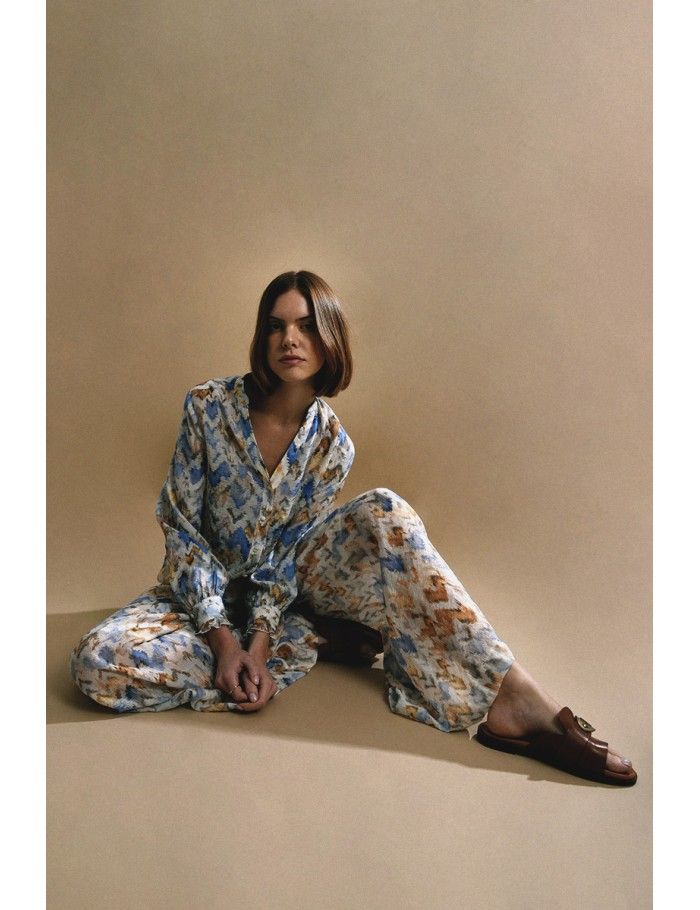 lili sidonio x molly bracken Haut imprimé OFFWHITE VENICE BEACH